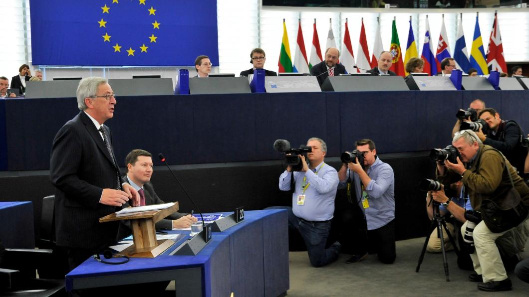 Jean-Claude Juncker in het Europees Parlement
